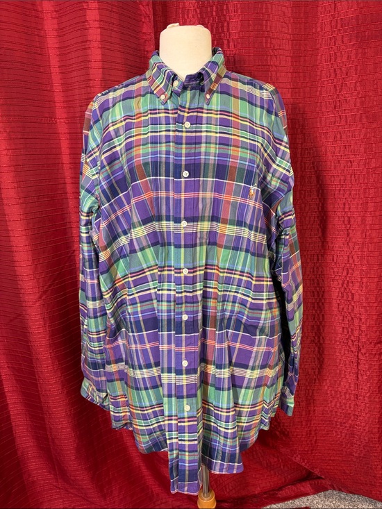 Ralph Lauren Other - Ralph Lauren Classic Purple & Green Plaid Button-Down Shirt